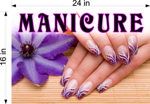 Manicure 30 Wallpaper Fabric Poster Decal with Adhesive Backing Wall Sticker Decor Indoors Interior Sign Horizontal