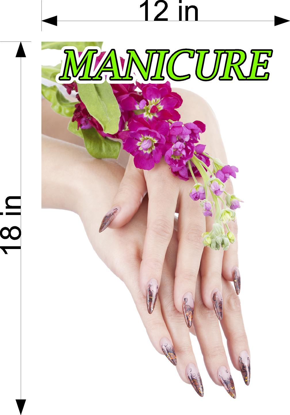Manicure 02 Wallpaper Poster Decal with Adhesive Backing Wall Sticker Decor Indoors Interior Sign Vertical