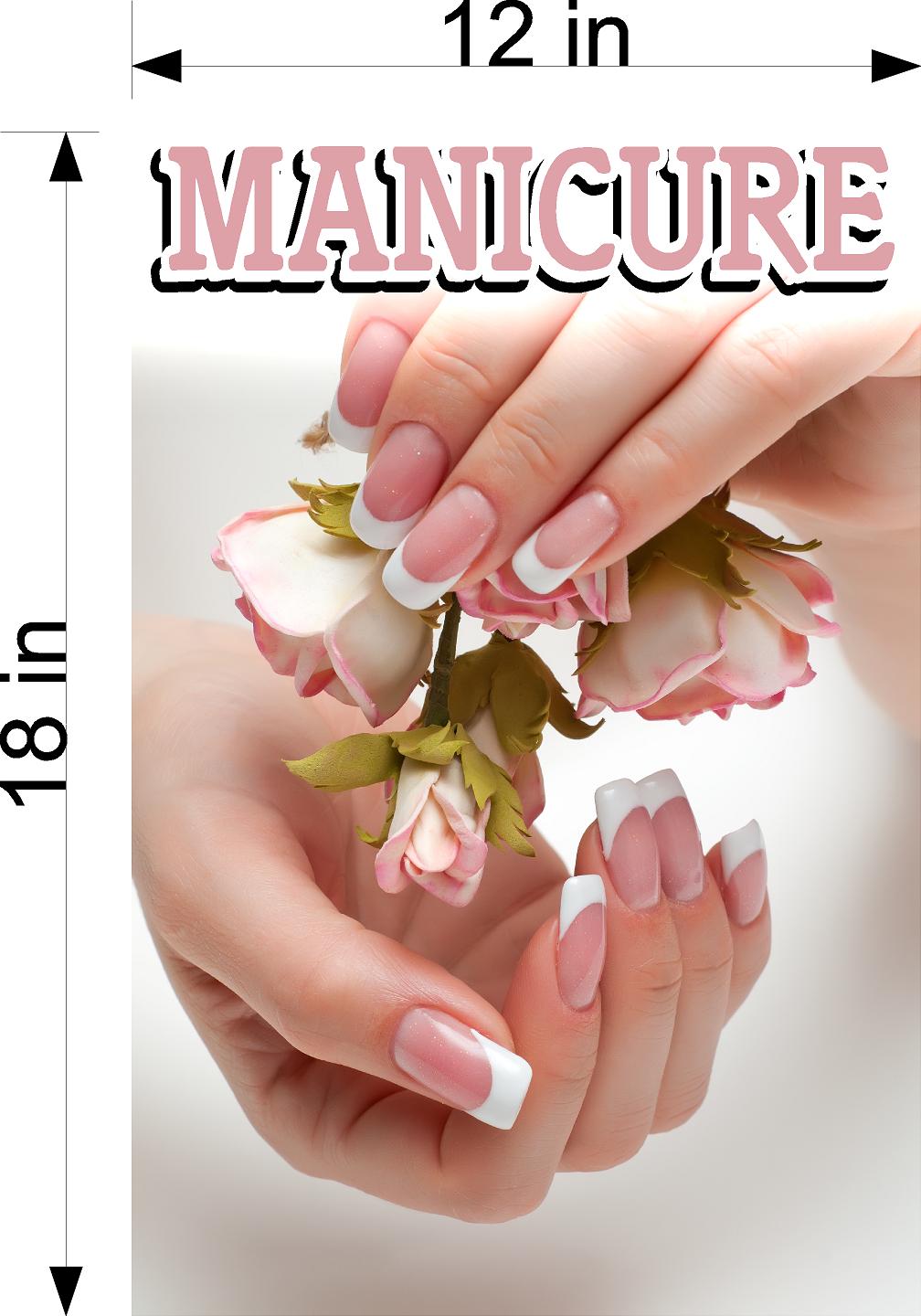 Manicure 09 Wallpaper Poster Decal with Adhesive Backing Wall Sticker Decor Indoors Interior Sign Vertical