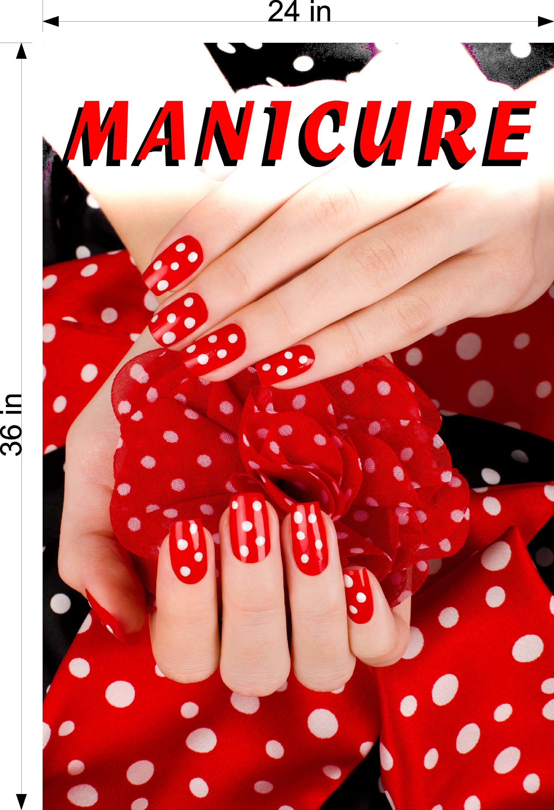 Manicure 15 Wallpaper Poster Decal with Adhesive Backing Wall Sticker Decor Indoors Interior Sign Vertical