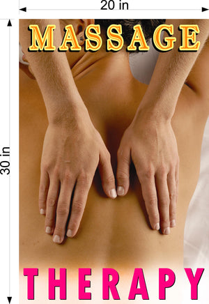 Massage 07 Photo-Realistic Paper Poster Interior Inside Wall Window Non-Laminated Sign Back Body Vertical