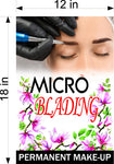 Microblading 11 Wallpaper Fabric Poster with Adhesive Backing Wall Interior Services Permanent Makeup Tattoo Vertical