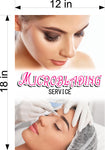 Microblading 13 Wallpaper Fabric Poster with Adhesive Backing Wall Interior Services Permanent Makeup Tattoo Vertical