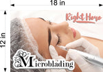 Microblading 19 Wallpaper Fabric Poster with Adhesive Backing Wall Interior Services Permanent Makeup Tattoo Horizontal