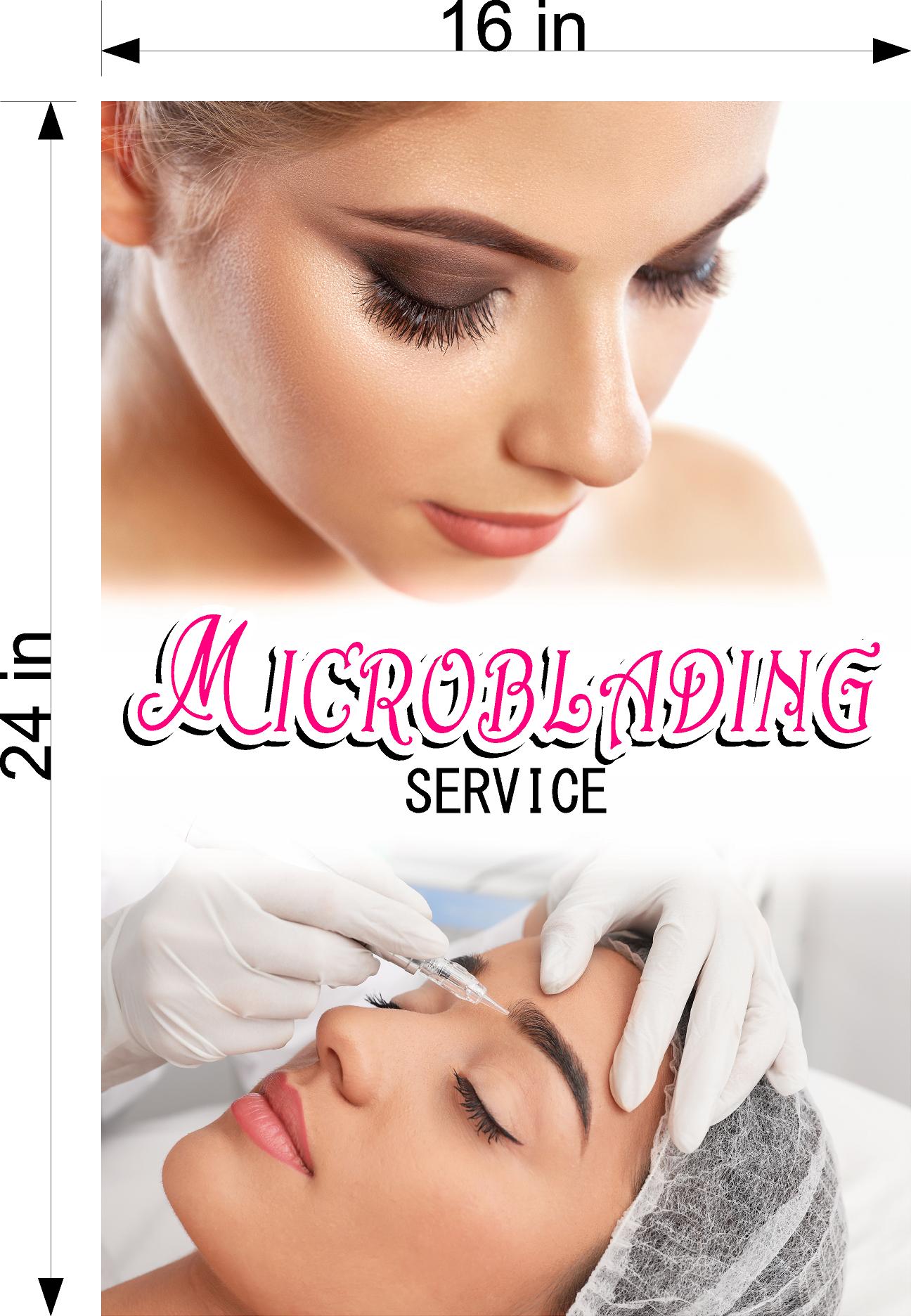 Microblading 13 Perforated Mesh One Way Vision See-Through Window Vinyl Salon Services Permanent Makeup Tattoo Vertical