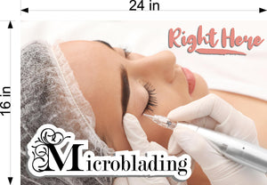 Microblading 19 Perforated Mesh One Way Vision See-Through Window Vinyl Salon Services Permanent Makeup Tattoo Horizontal