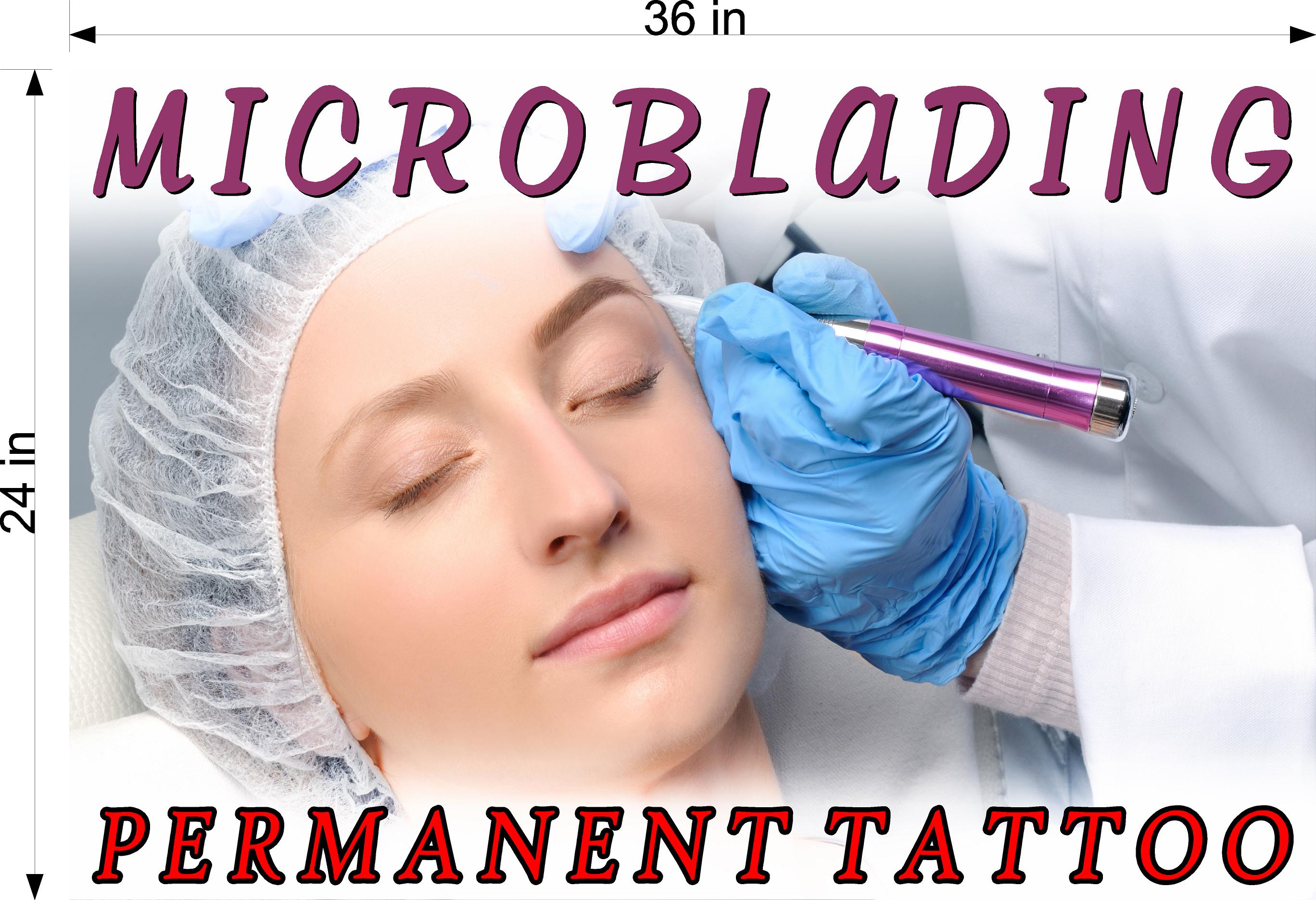 Microblading 09 Photo-Realistic Paper Poster Non-Laminated Permanent Horizontal