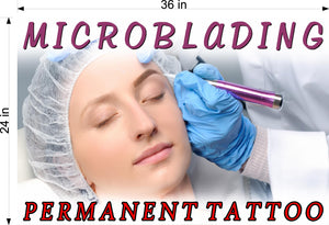 Microblading 09 Wallpaper Poster with Adhesive Backing Wall Interior Permanent Tattoo Horizontal