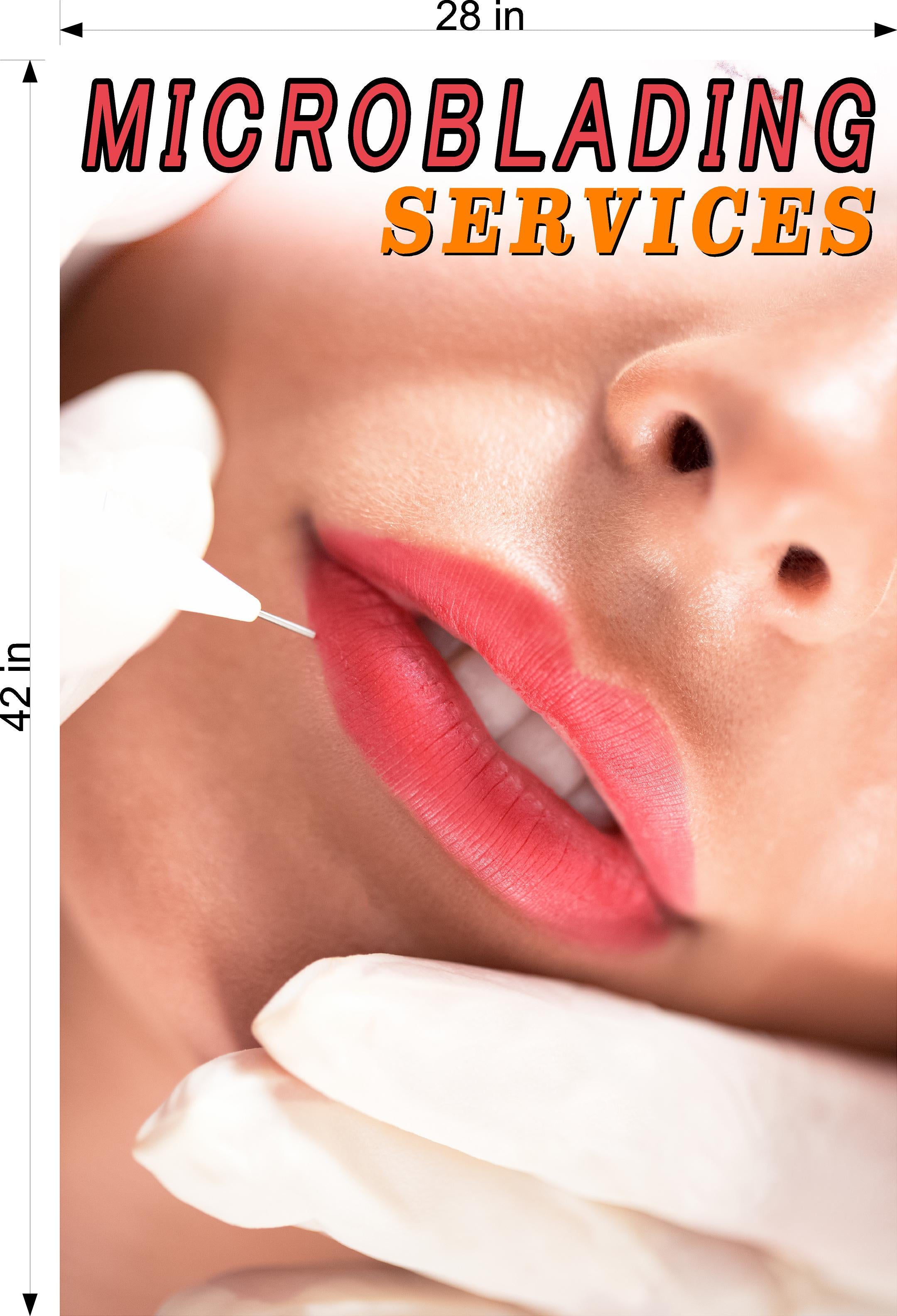 Microblading 04 Wallpaper Poster with Adhesive Backing Interior Services Vertical