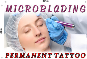 Microblading 09 Photo-Realistic Paper Poster Non-Laminated Permanent Horizontal