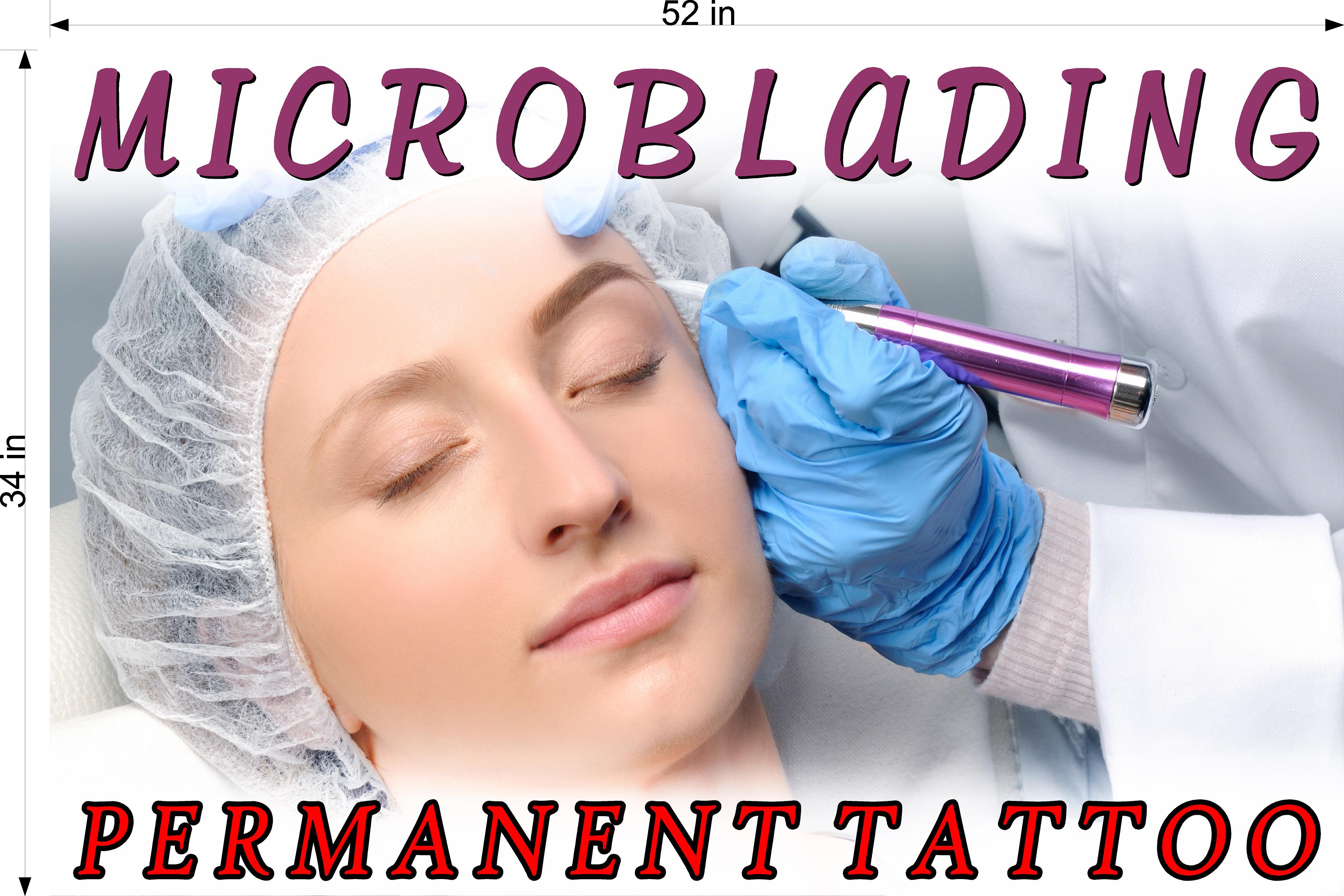 Microblading 09 Wallpaper Poster with Adhesive Backing Wall Interior Permanent Tattoo Horizontal