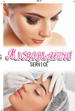 Microblading 13 Perforated Mesh One Way Vision See-Through Window Vinyl Salon Services Permanent Makeup Tattoo Vertical