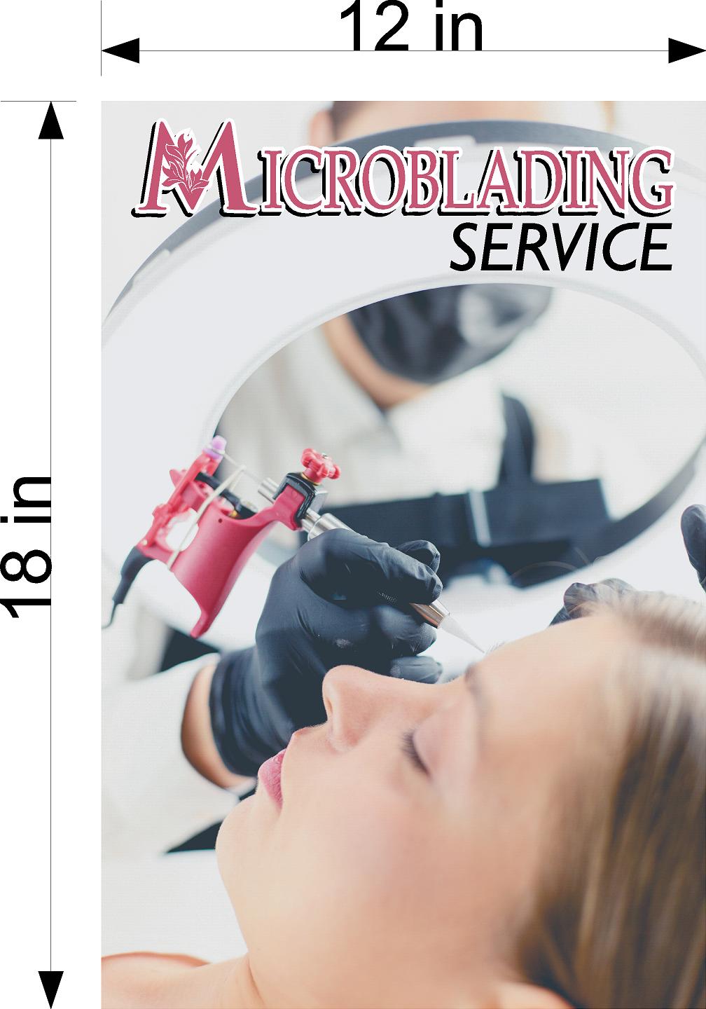 Microblading 17 Wallpaper Fabric Poster with Adhesive Backing Wall Interior Services Permanent Makeup Tattoo Vertical