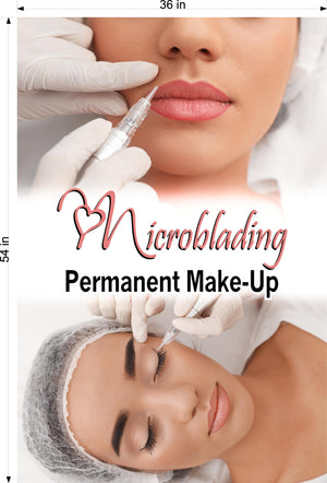 Microblading 15 Perforated Mesh One Way Vision See-Through Window Vinyl Salon Services Permanent Makeup Vertical
