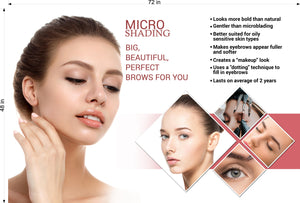 Microshading 10 Perforated Mesh One Way Vision See-Through Window Vinyl Salon Services Makeup Horizontal