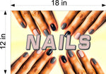 Nails 12 Wallpaper Poster Decal with Adhesive Backing Wall Sticker Decor Indoors Interior Sign Horizontal