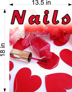 Nails 07 Wallpaper Poster Decal with Adhesive Backing Wall Sticker Decor Indoors Interior Sign Vertical