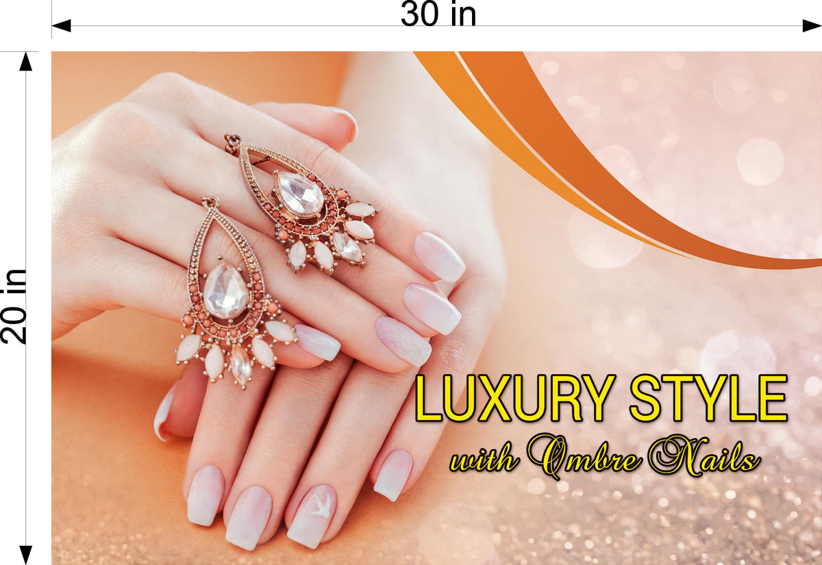 Ombre Nails 10 Vertical Photo-Realistic Paper Poster | NAILSIGNS.com ...