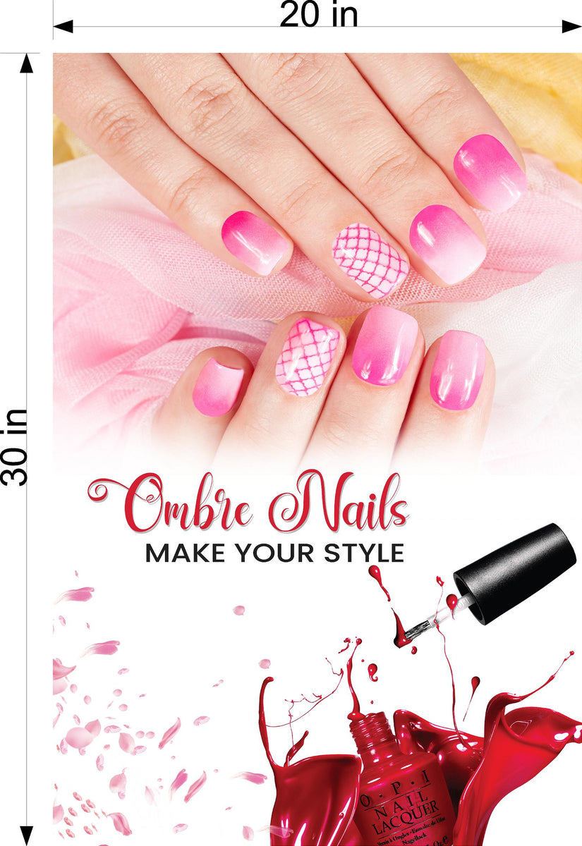 Ombre Nails 04 Vertical Photo-Realistic Paper Poster | NAILSIGNS.com ...