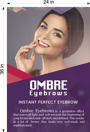 Ombre Eyebrows 04 Photo-Realistic Paper Poster Premium Interior Inside Sign Advertising Marketing Wall Window Non-Laminated Vertical