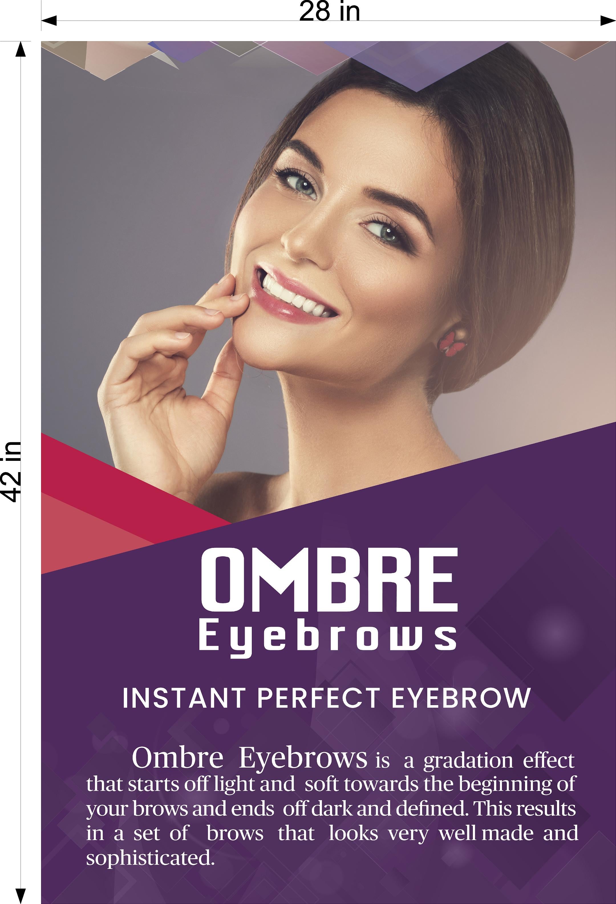 Ombre Eyebrows 04 Photo-Realistic Paper Poster Premium Interior Inside Sign Advertising Marketing Wall Window Non-Laminated Vertical