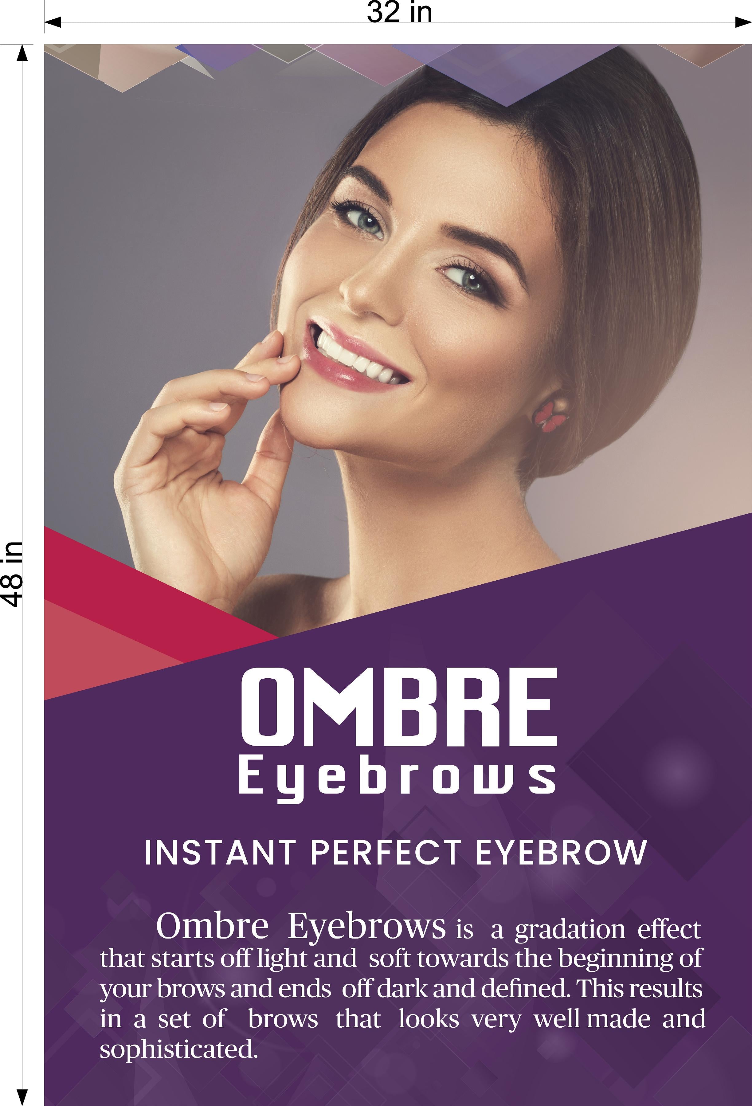 Ombre Eyebrows 04 Photo-Realistic Paper Poster Premium Interior Inside Sign Advertising Marketing Wall Window Non-Laminated Vertical