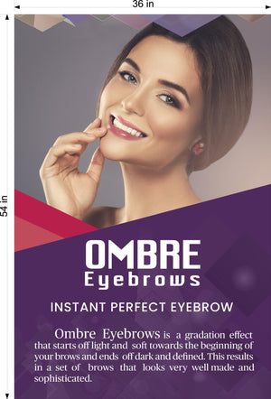 Ombre Eyebrows 04 Photo-Realistic Paper Poster Premium Interior Inside Sign Advertising Marketing Wall Window Non-Laminated Vertical