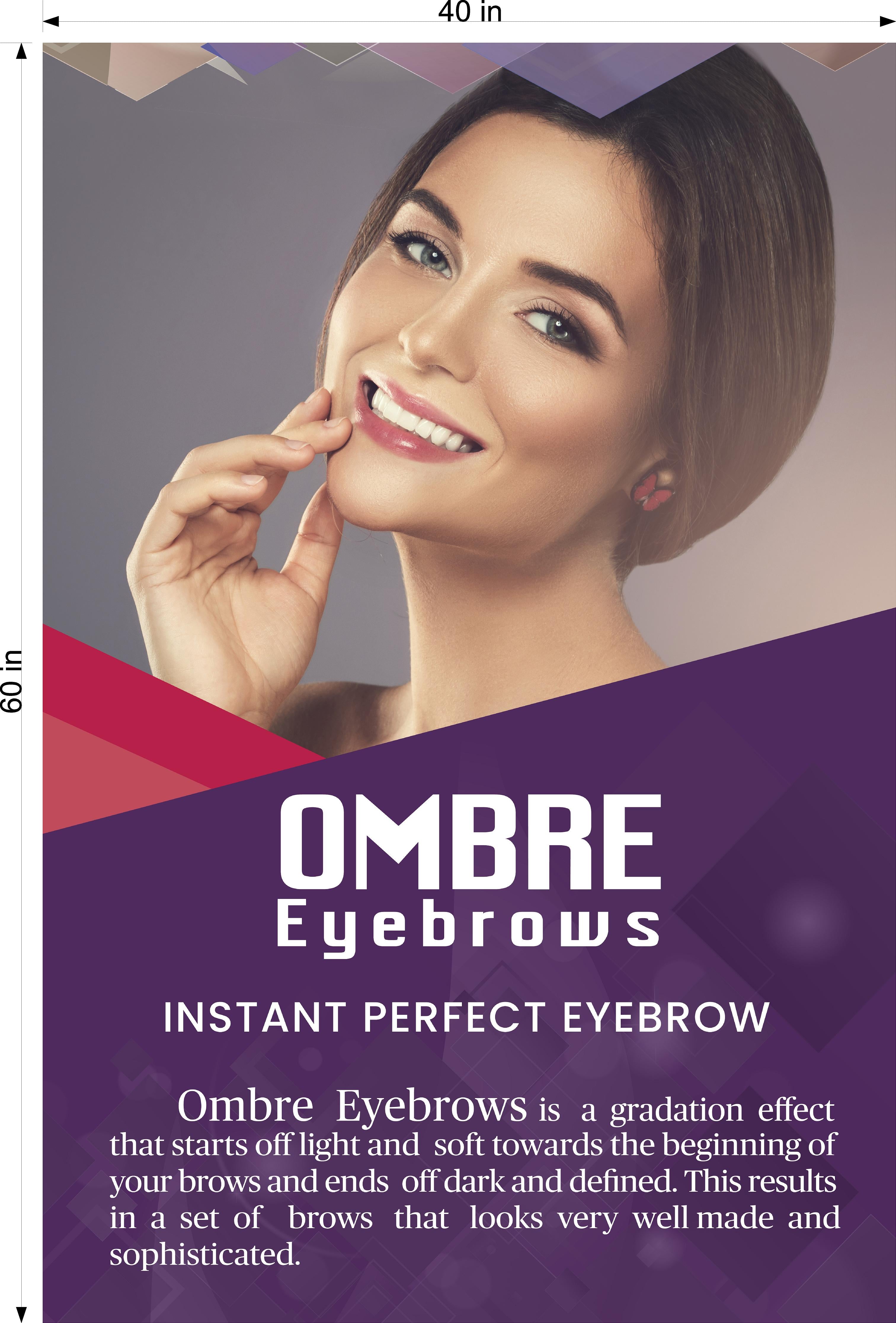 Ombre Eyebrows 04 Photo-Realistic Paper Poster Premium Interior Inside Sign Advertising Marketing Wall Window Non-Laminated Vertical