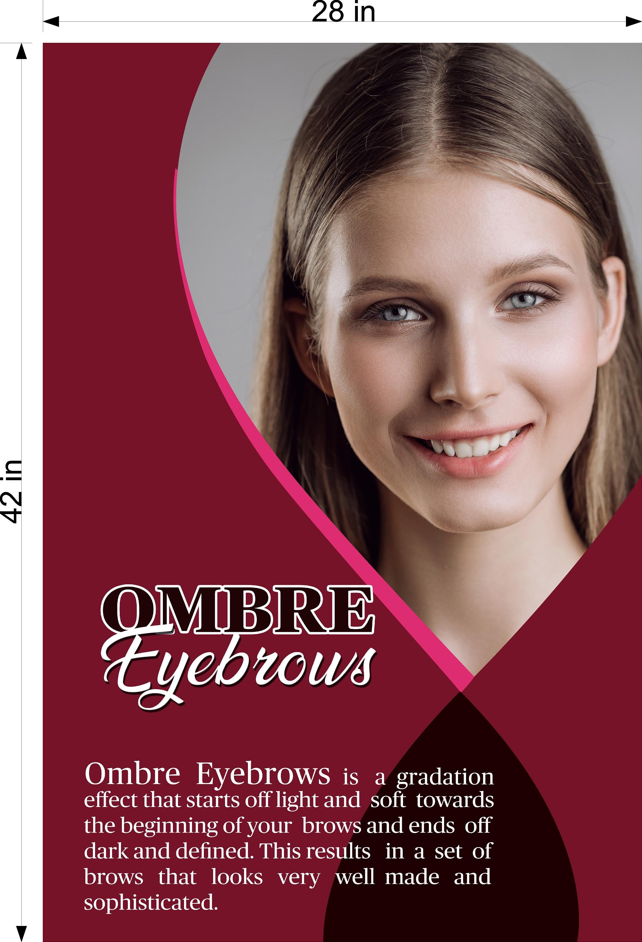 Ombre Eyebrows 03 Photo-Realistic Paper Poster Premium Interior Inside Sign Advertising Marketing Wall Window Non-Laminated Vertical