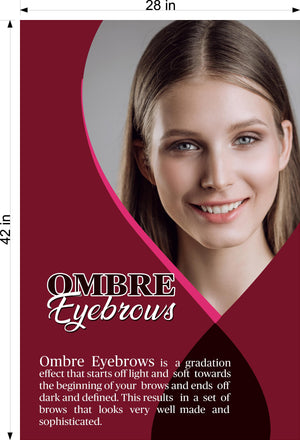 Ombre Eyebrows 03 Photo-Realistic Paper Poster Premium Interior Inside Sign Advertising Marketing Wall Window Non-Laminated Vertical