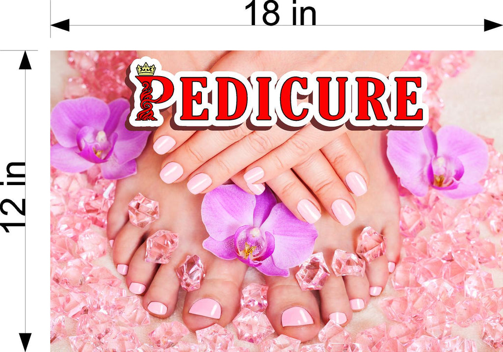 Pedicure 14 Wallpaper Poster Decal with Adhesive Backing Wall Sticker Decor Indoors Interior Sign Horizontal