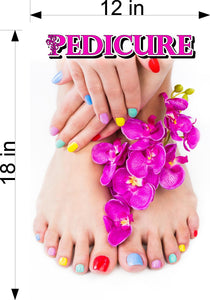 Pedicure 22 Wallpaper Fabric Poster Decal with Adhesive Backing Wall Sticker Decor Indoors Interior Sign Vertical