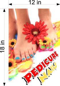 Pedicure 27 Wallpaper Fabric Poster Decal with Adhesive Backing Wall Sticker Decor Indoors Interior Sign Vertical
