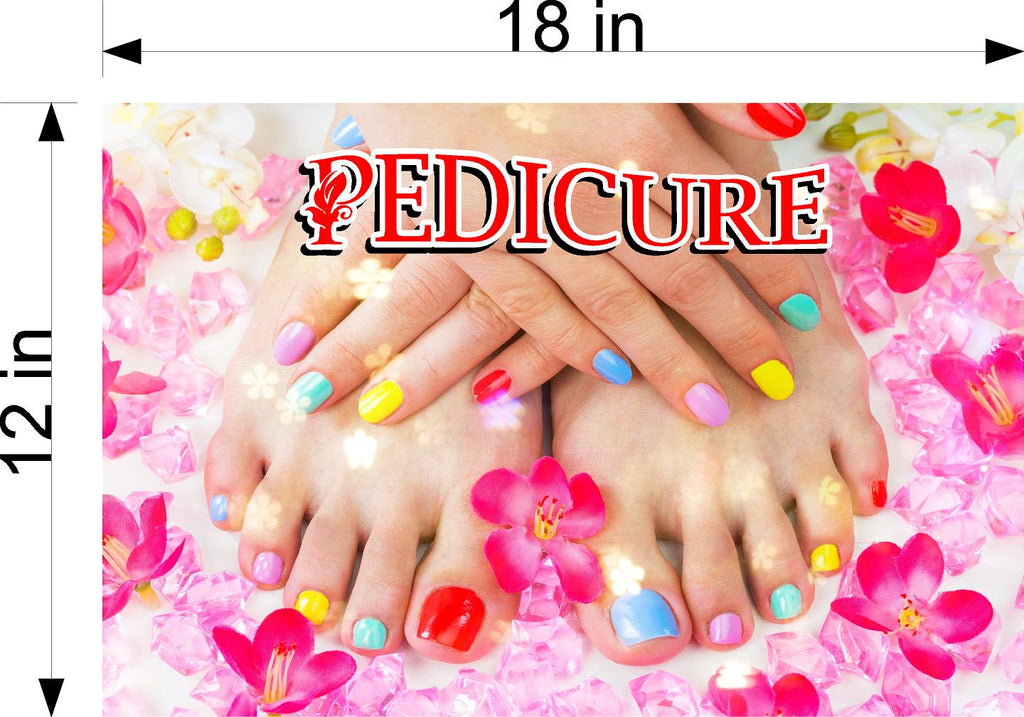 Pedicure 29 Wallpaper Fabric Poster Decal with Adhesive Backing Wall Sticker Decor Indoors Interior Sign Horizontal