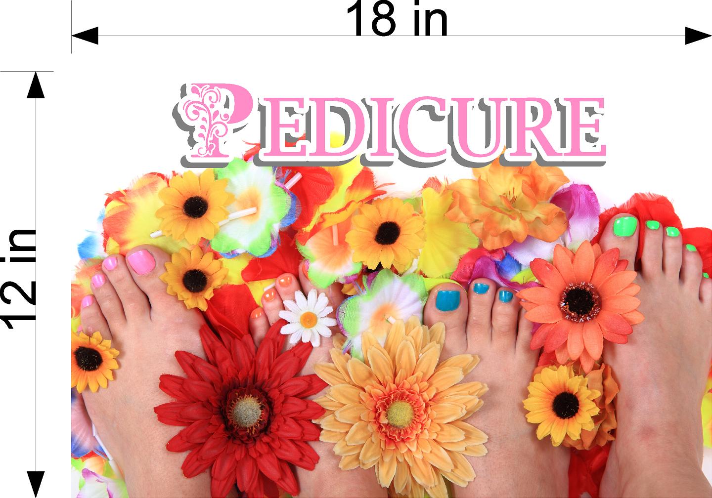 Pedicure 30 Wallpaper Fabric Poster Decal with Adhesive Backing Wall Sticker Decor Indoors Interior Sign Horizontal
