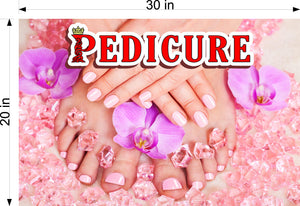 Pedicure 14 Wallpaper Poster Decal with Adhesive Backing Wall Sticker Decor Indoors Interior Sign Horizontal