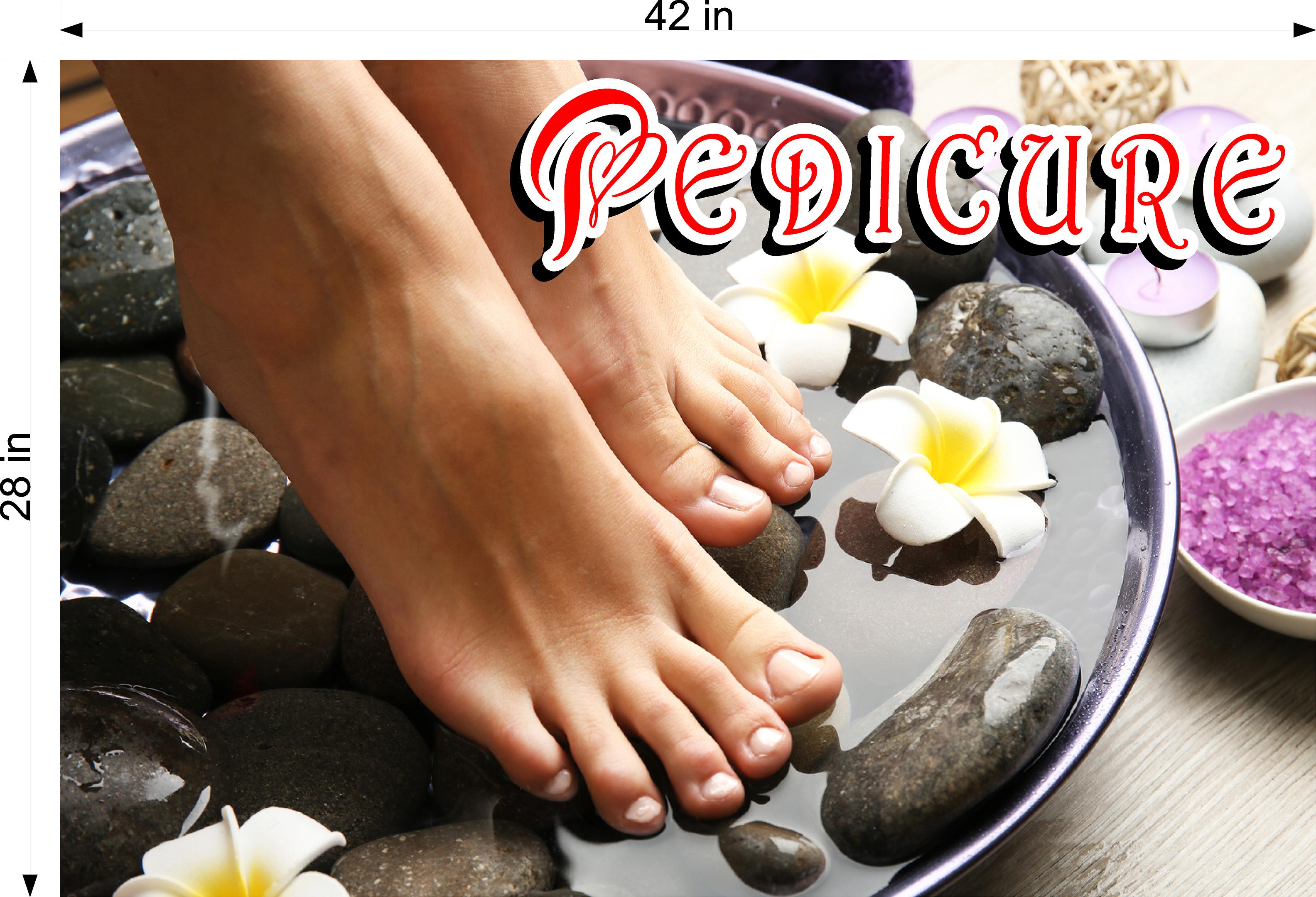 Pedicure 18 Wallpaper Poster Decal with Adhesive Backing Wall Sticker Decor Indoors Interior Sign Horizontal
