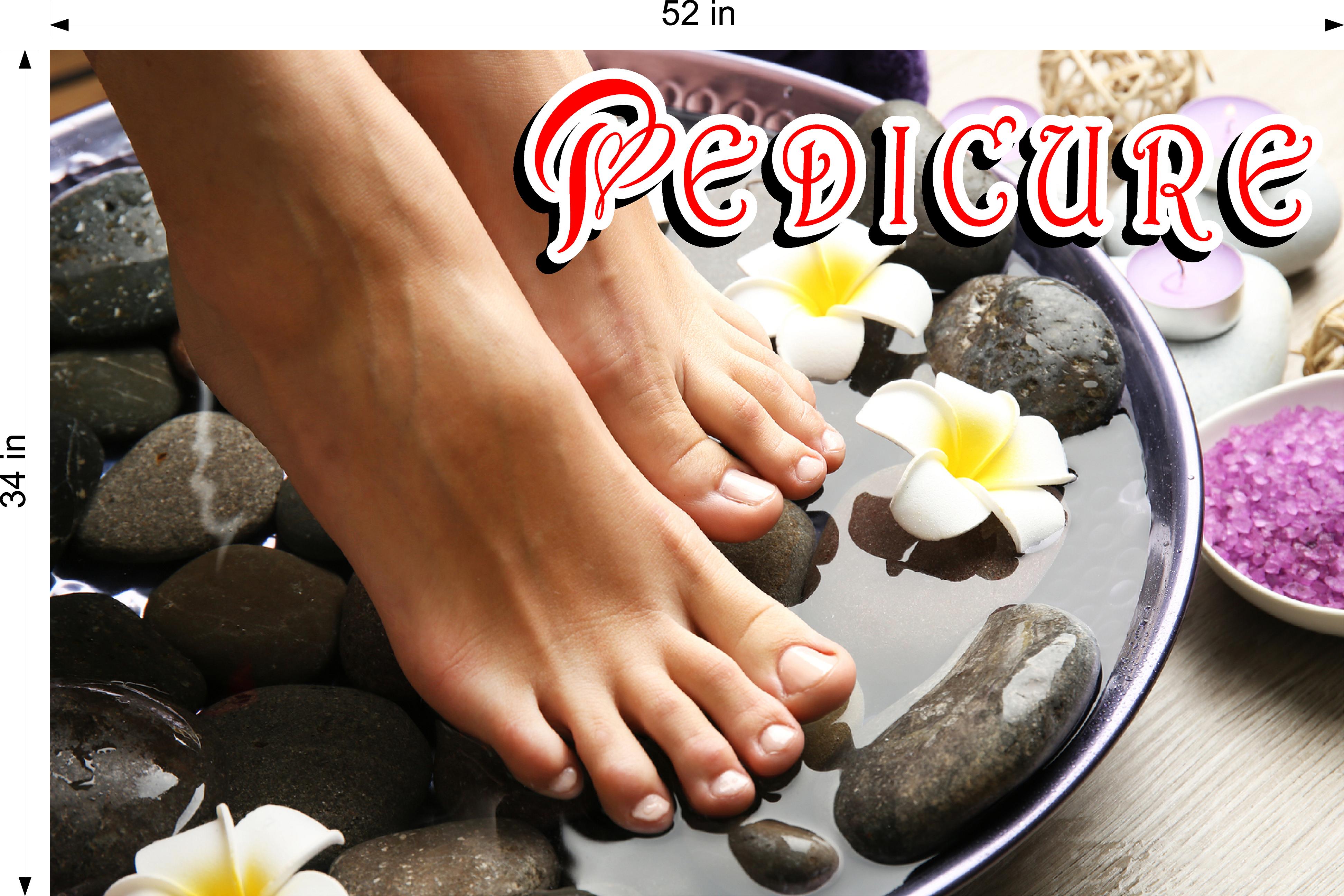 Pedicure 18 Wallpaper Poster Decal with Adhesive Backing Wall Sticker Decor Indoors Interior Sign Horizontal