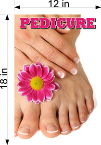 Pedicure 21 Wallpaper Fabric Poster Decal with Adhesive Backing Wall Sticker Decor Indoors Interior Sign Vertical