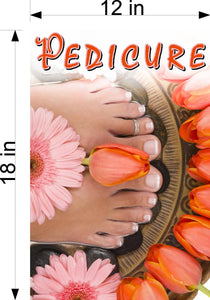 Pedicure 25 Wallpaper Fabric Poster Decal with Adhesive Backing Wall Sticker Decor Indoors Interior Sign Vertical