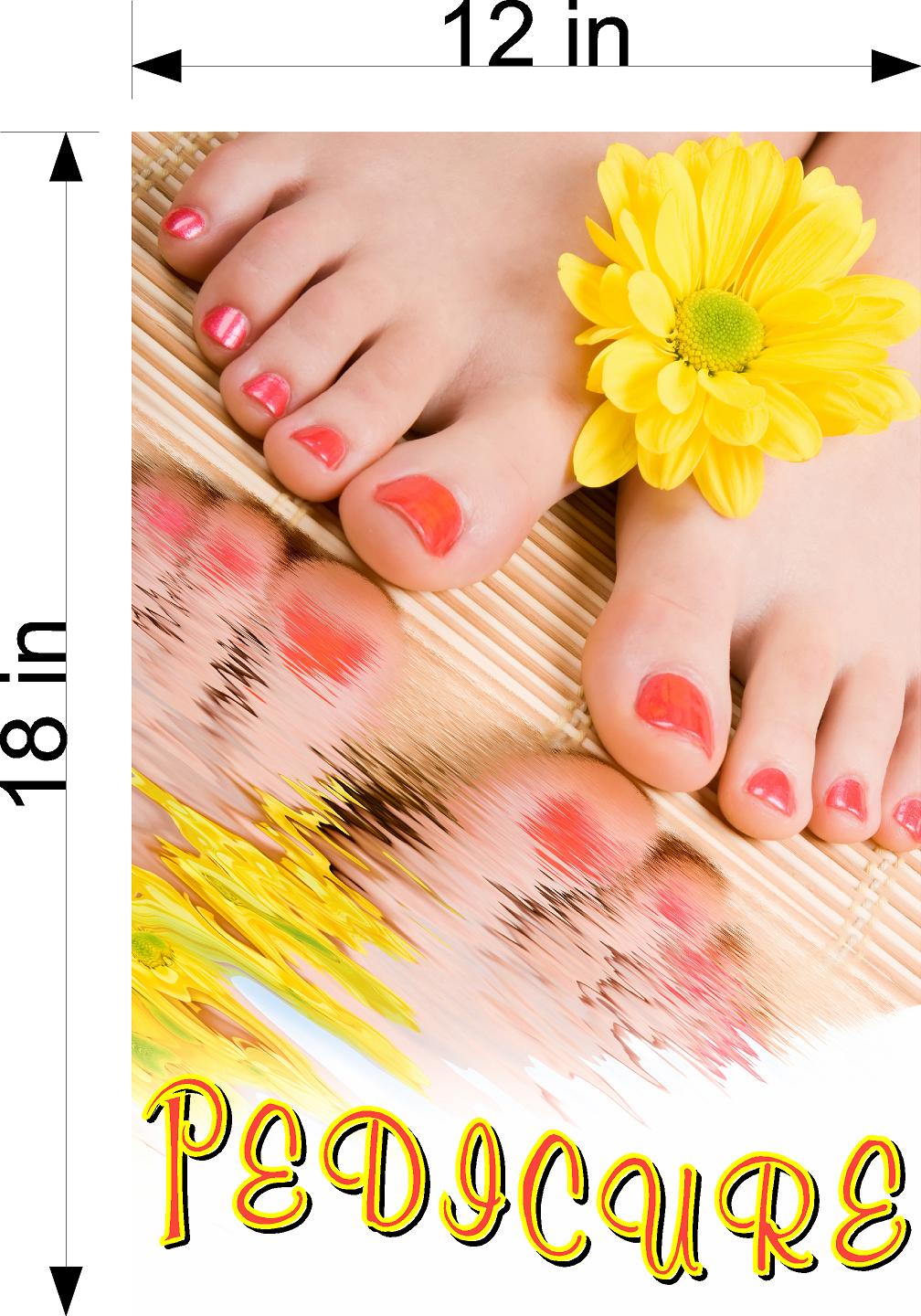 Pedicure 26 Wallpaper Fabric Poster Decal with Adhesive Backing Wall Sticker Decor Indoors Interior Sign Vertical