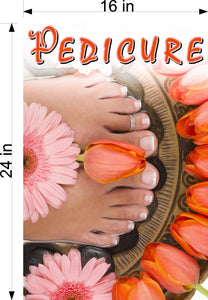 Pedicure 25 Photo-Realistic Paper Poster Premium Matte Interior Inside Sign Advertising Marketing Wall Window Non-Laminated Vertical