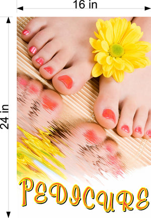Pedicure 26 Wallpaper Fabric Poster Decal with Adhesive Backing Wall Sticker Decor Indoors Interior Sign Vertical