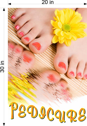 Pedicure 26 Wallpaper Fabric Poster Decal with Adhesive Backing Wall Sticker Decor Indoors Interior Sign Vertical