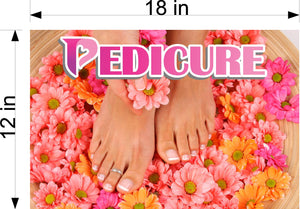 Pedicure 17 Wallpaper Poster Decal with Adhesive Backing Wall Sticker Decor Indoors Interior Sign Horizontal