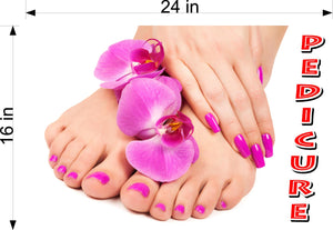 Pedicure 20 Wallpaper Fabric Poster Decal with Adhesive Backing Wall Sticker Decor Indoors Interior Sign Horizontal