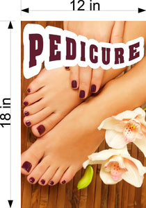 Pedicure 10 Wallpaper Poster Decal with Adhesive Backing Wall Sticker Decor Indoors Interior Sign Vertical