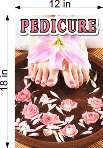 Pedicure 11 Wallpaper Poster Decal with Adhesive Backing Wall Sticker Decor Indoors Interior Sign Vertical