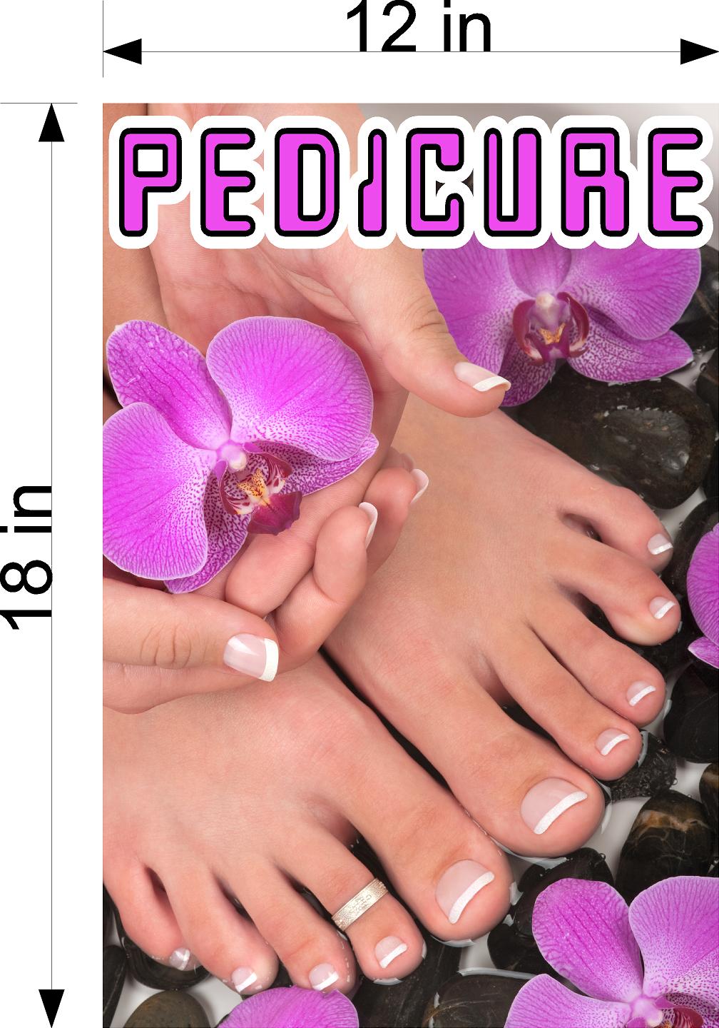 Pedicure 13 Wallpaper Poster Decal with Adhesive Backing Wall Sticker Decor Indoors Interior Sign Vertical