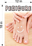 Pedicure 15 Wallpaper Poster Decal with Adhesive Backing Wall Sticker Decor Indoors Interior Sign Vertical